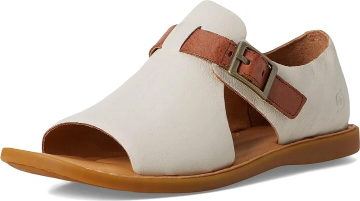 Born Ivey Women's Sandals White (Ivory/Luggage) : 10 M (B), Leather - Image 5