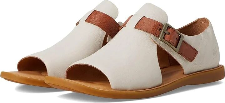 Born Ivey Women's Sandals White (Ivory/Luggage) : 10 M (B), Leather
