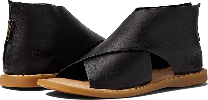Born Iwa Women's Shoes Black/Natural : 6 M (B), Leather
