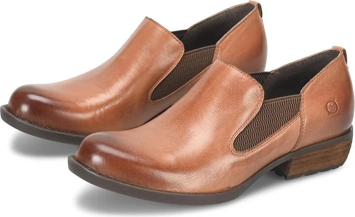 Born Kade Women's Flat Shoes Brown (Brandy) : 6.5 M, Leather/Rubber/Suede