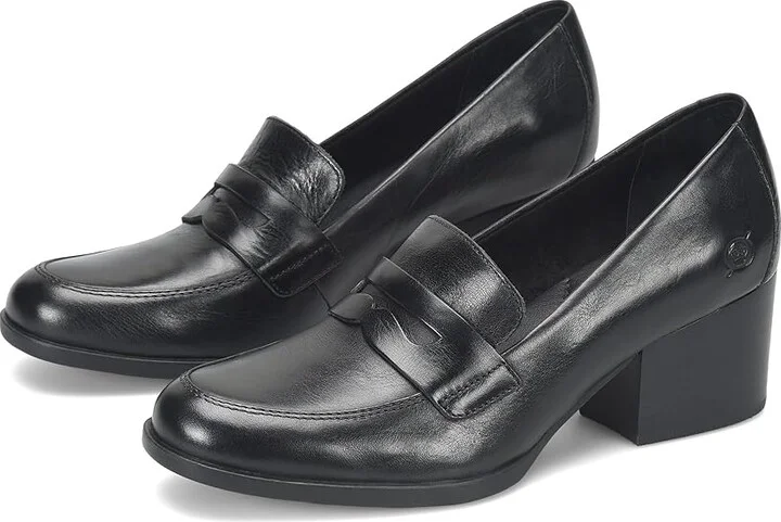 Born Kasi High Women's Heels Black : 7.5 M, Leather/Rubber
