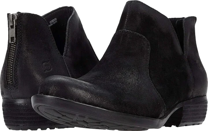 Born Kerri Women's Dress Zip Boots Black Distressed : 6.5 M (B), Leather