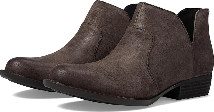 Born Kerri Women's Dress Zip Boots Dark Grey Distressed : 6 M (B), Leather