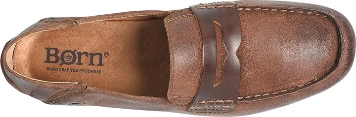 Born Marcel Penny Men's Lace-up Boots Dark Brown Distressed : 12 M (D), Leather/Rubber/Suede - Image 2