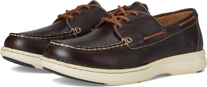 Born Mariner 3-Eye Men's Lace-up Boots Dark Brown : 11 M (D), Leather