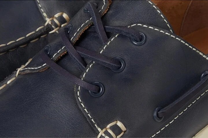 Born Mariner 3-Eye Men's Lace-up Boots Navy : 11.5 M (D), Leather - Image 7