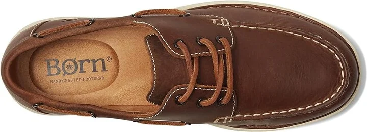 Born Mariner 3-Eye Men's Lace-up Boots Tan : 8 M (D), Leather - Image 2