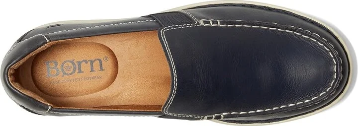Born Mariner Slip-On Men's Lace-up Boots Navy : 8.5 M (D), Leather - Image 2