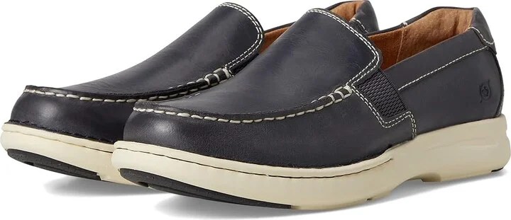 Born Mariner Slip-On Men's Lace-up Boots Navy : 8.5 M (D), Leather