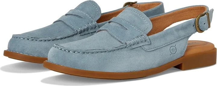Born Marly Women's Shoes Light Blue : 7.5 M, Leather/Rubber/Suede