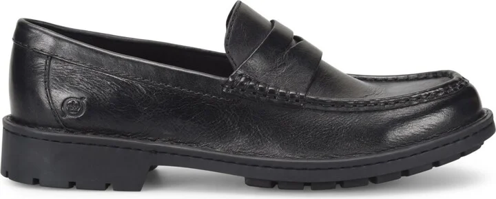 Born Men's Langley Leather Slip On Penny Loafers - Image 2