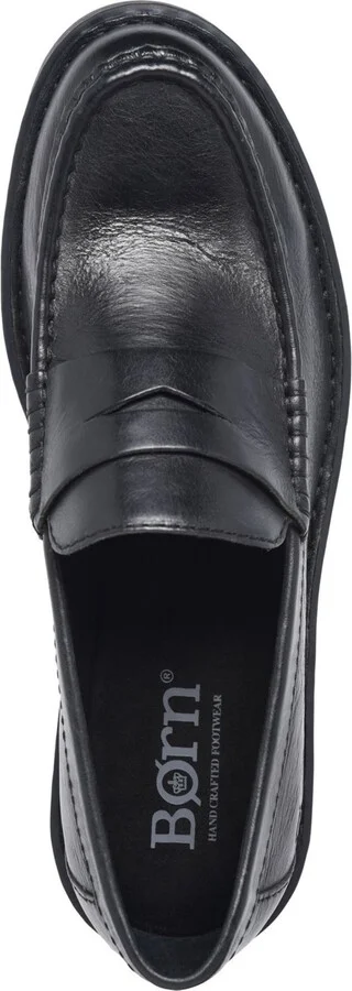 Born Men's Langley Leather Slip On Penny Loafers - Image 4