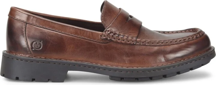 Born Men's Langley Leather Slip On Penny Loafers - Image 7