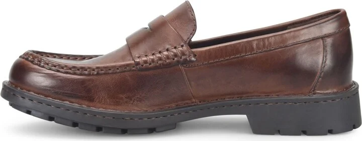 Born Men's Langley Leather Slip On Penny Loafers - Image 8