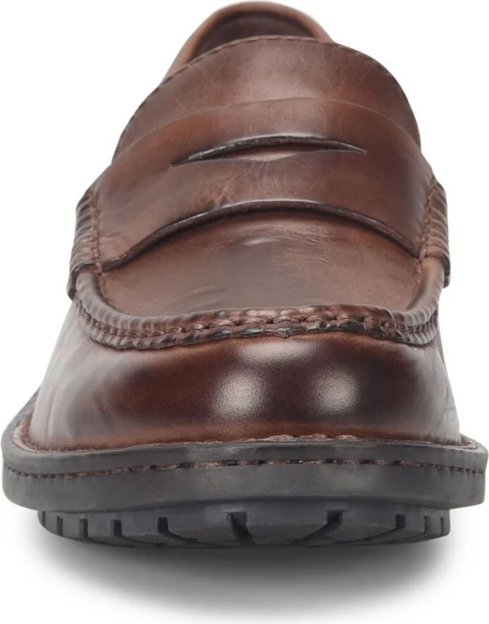 Born Men's Langley Leather Slip On Penny Loafers - Image 11