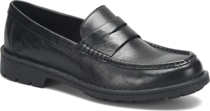Born Men's Langley Leather Slip On Penny Loafers