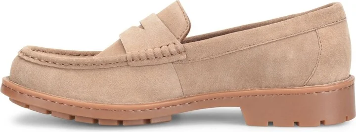 Born Men's Langley Suede Leather Slip On Penny Loafers - Image 8