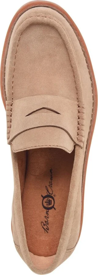 Born Men's Langley Suede Leather Slip On Penny Loafers - Image 9