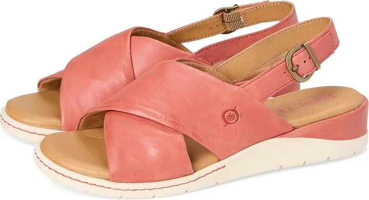 Born Mia Women's Sandals Rust/Cayenne : 6 M (B), Leather