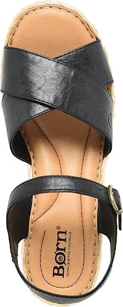 Born Moriah Women's Sandals Black : 10 M, Leather/Rubber/Textile - Image 2