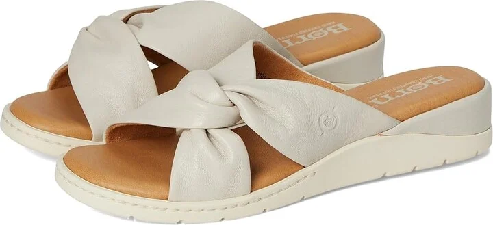 Born Mya Women's Sandals White/Ivory : 11 M (B), Leather/Rubber