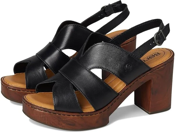 Born Nassau Women's Sandals Black : 10 M (B), Leather/Textile