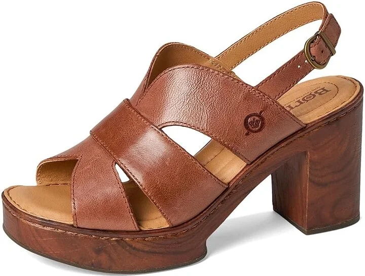 Born Nassau Women's Sandals Brown : 10 M (B), Leather/Textile - Image 5