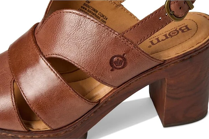 Born Nassau Women's Sandals Brown : 10 M (B), Leather/Textile - Image 7