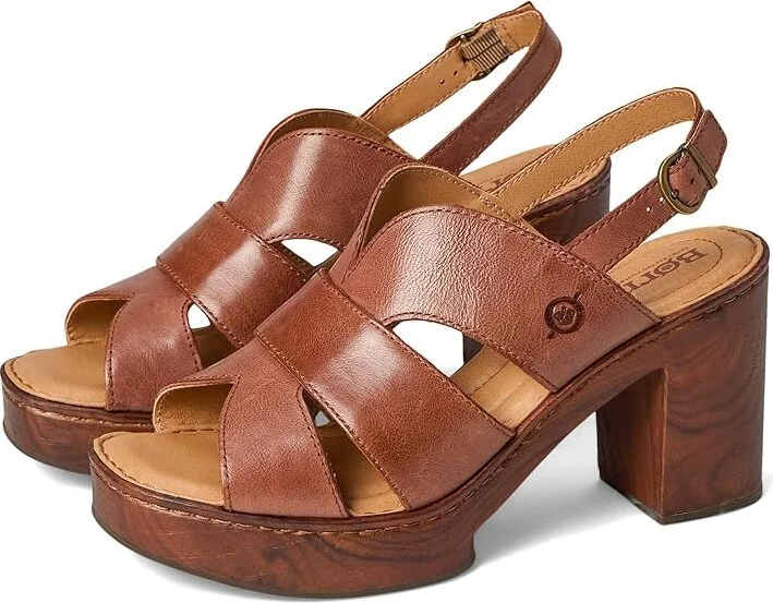 Born Nassau Women's Sandals Brown : 10 M (B), Leather/Textile