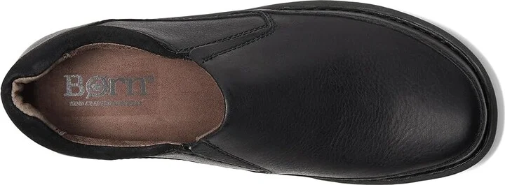 Born Nigel Slip-On Men's Slip-on Dress Shoes Black/Black Combo : 8 M (D), Full Grain leather - Image 3