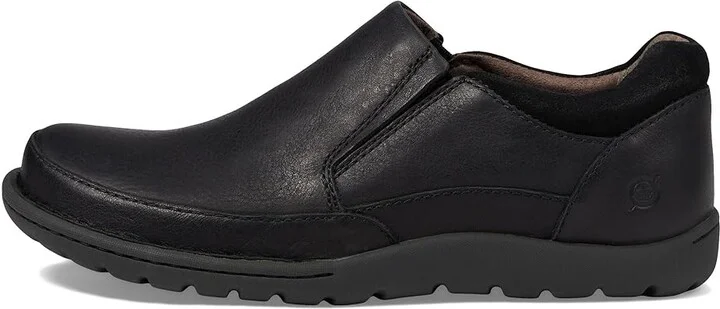 Born Nigel Slip-On Men's Slip-on Dress Shoes Black/Black Combo : 8 M (D), Full Grain leather - Image 7