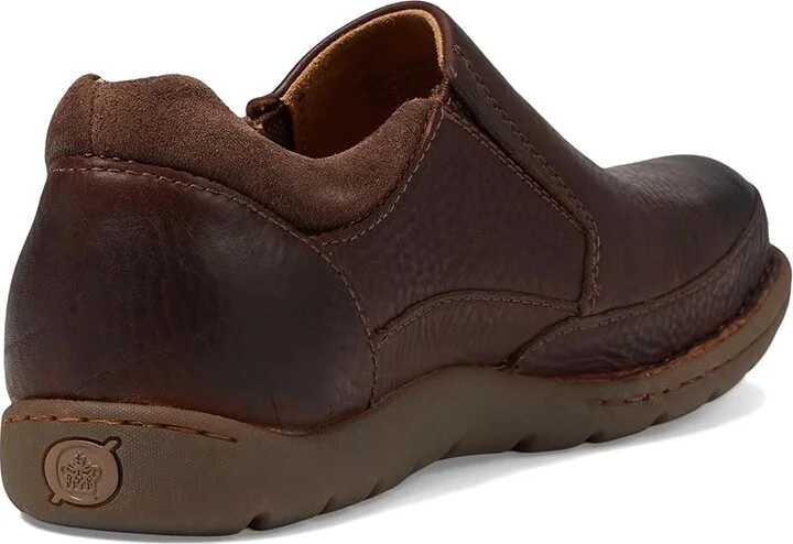 Born Nigel Slip-On Men's Slip-on Dress Shoes Brown/Dark Brown Combo : 8 M (D), Full Grain leather - Image 5