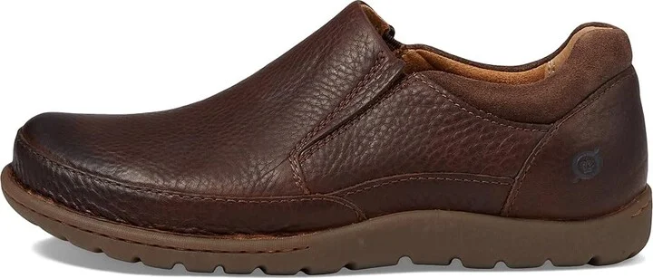 Born Nigel Slip-On Men's Slip-on Dress Shoes Brown/Dark Brown Combo : 8 M (D), Full Grain leather - Image 7
