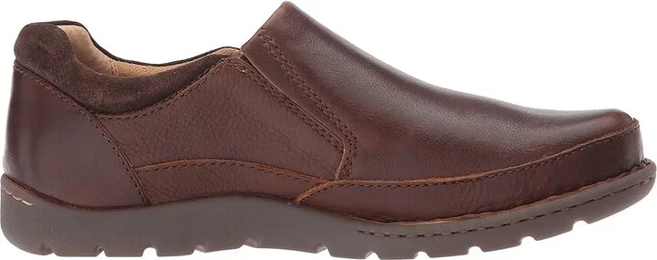 Born Nigel Slip-On Men's Slip-on Dress Shoes Brown/Dark Brown Combo : 8 M (D), Full Grain leather - Image 8