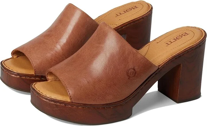 Born Nix Women's Sandals Brown : 10 M (B), Leather/Textile