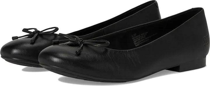 Born Poe Women's Flat Shoes Black : 8 M, Leather/Suede