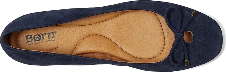 Born Poe Women's Flat Shoes Navy : 10 M, Leather/Suede - Image 2