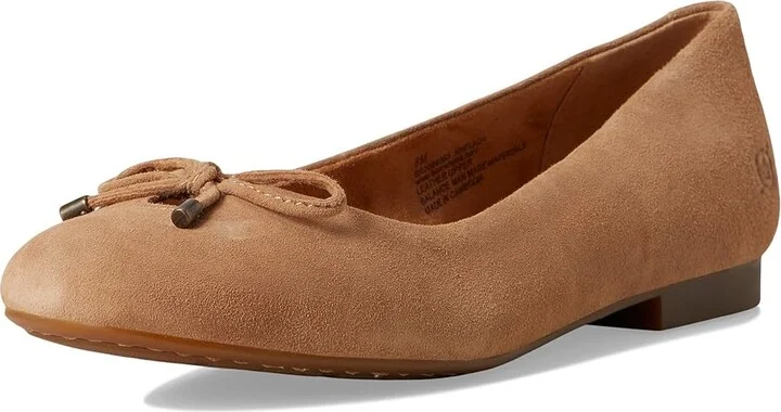 Born Poe Women's Flat Shoes Taupe : 7 M, Leather/Suede - Image 5