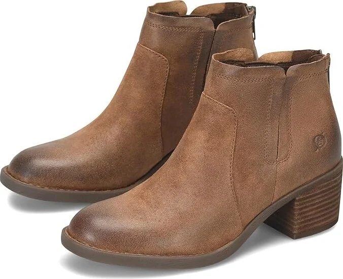 Born Reece Women's Boots Lt. Brown : 10 M, Leather/Rubber
