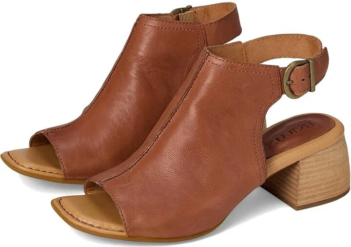 Born Sage Women's Zip Boots Brown (Luggage) : 7 M, Leather/Rubber/Suede