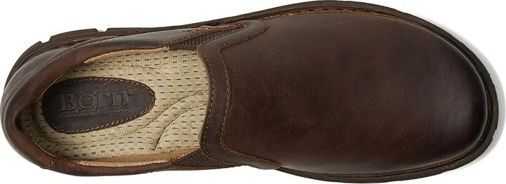 Born Sawyer Men's Slip on Shoes Dark Brown (Castagno) : 9 M (D), Leather - Image 2