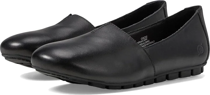 Born Sebra Women's Slip on Shoes Black Full Grain Leather : 6 M (B)