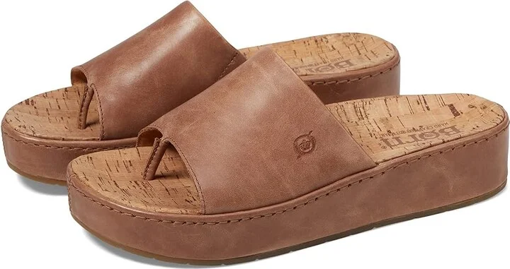 Born Sharr Women's Sandals Brown Full Grain Leather : 9 M (B)
