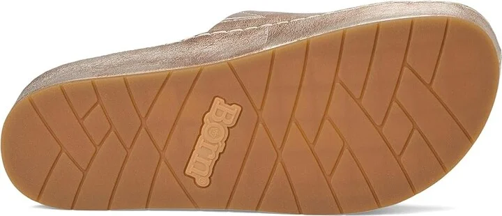 Born Sharr Women's Sandals Light Gold Panna Cotta : 9 M (B), Leather/Textile - Image 3