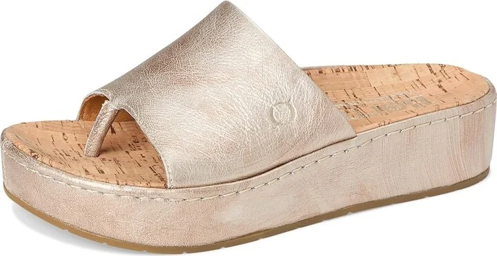 Born Sharr Women's Sandals Light Gold Panna Cotta : 9 M (B), Leather/Textile - Image 5