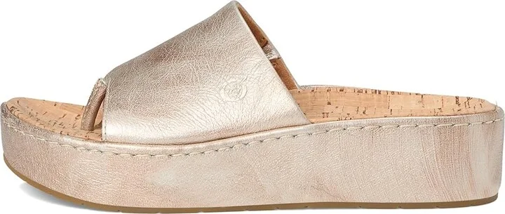 Born Sharr Women's Sandals Light Gold Panna Cotta : 9 M (B), Leather/Textile - Image 6