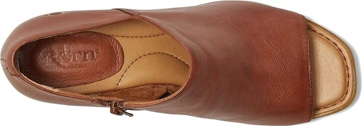 Born Sher Women's Sling Back Shoes Brown (Luggage) : 9.5 M, Leather/Rubber/Suede - Image 2