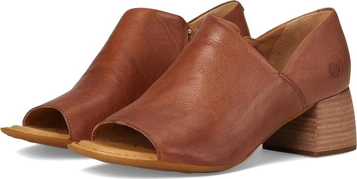Born Sher Women's Sling Back Shoes Brown (Luggage) : 9.5 M, Leather/Rubber/Suede