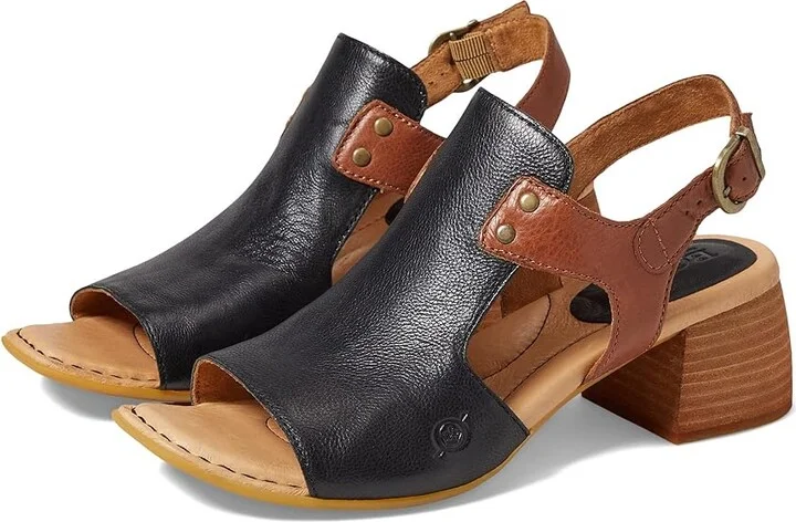 Born Sylvie Women's Shoes Black/Brown : 6 M (B), Leather