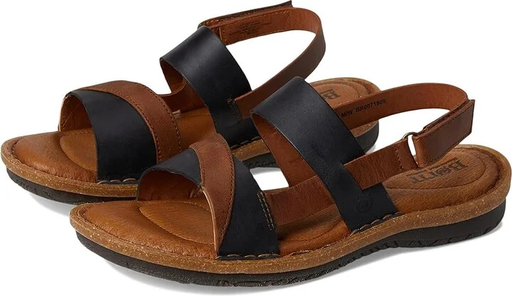 Born Taye Women's Sandals Black/Black/Syrup : 7 M (B), Leather